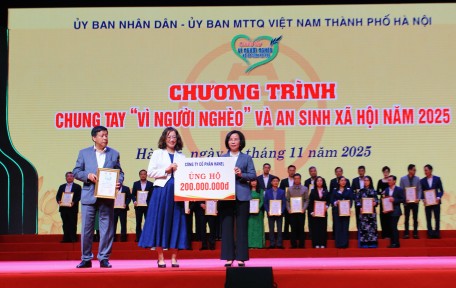 HANEL ỦNG HỘ QUỸ “VÌ NGƯỜI NGHÈO VÀ AN SINH XÃ HỘI NĂM 2025” 200 TRIỆU ĐỒNG